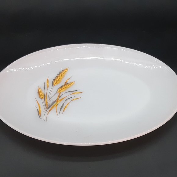 Fire King Tray With Wheat Pattern - Picture 3 of 11